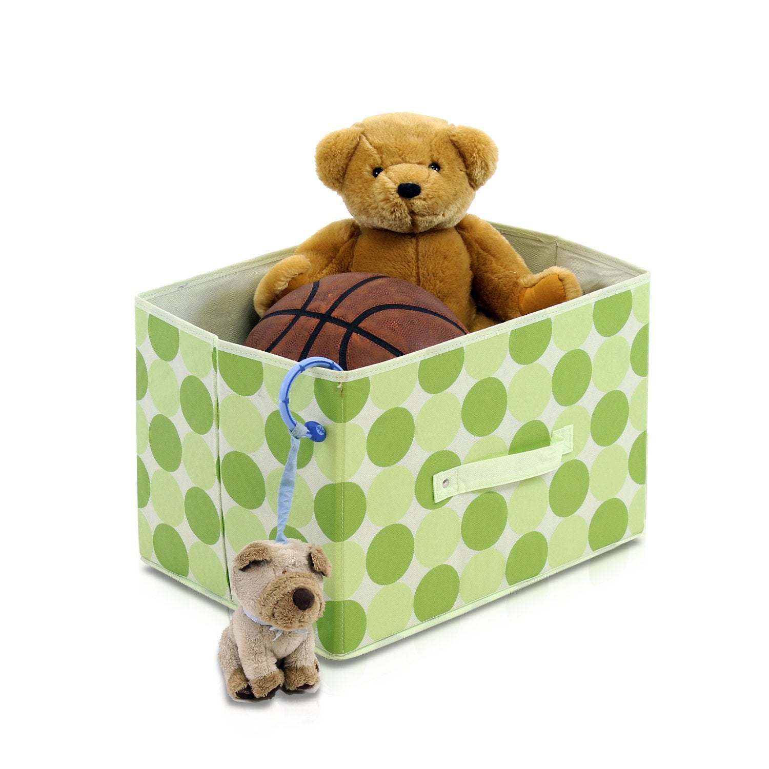 Furinno Laci 11144Gr Non-Woven Fabric Soft Storage Organizer, Dot Design, Green