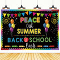 Zliisang 5.9X3.6Ft Goodbye Summer Back To School Backdrop Welcome Back To School Photography Backdrop Kids Classroom Decoration