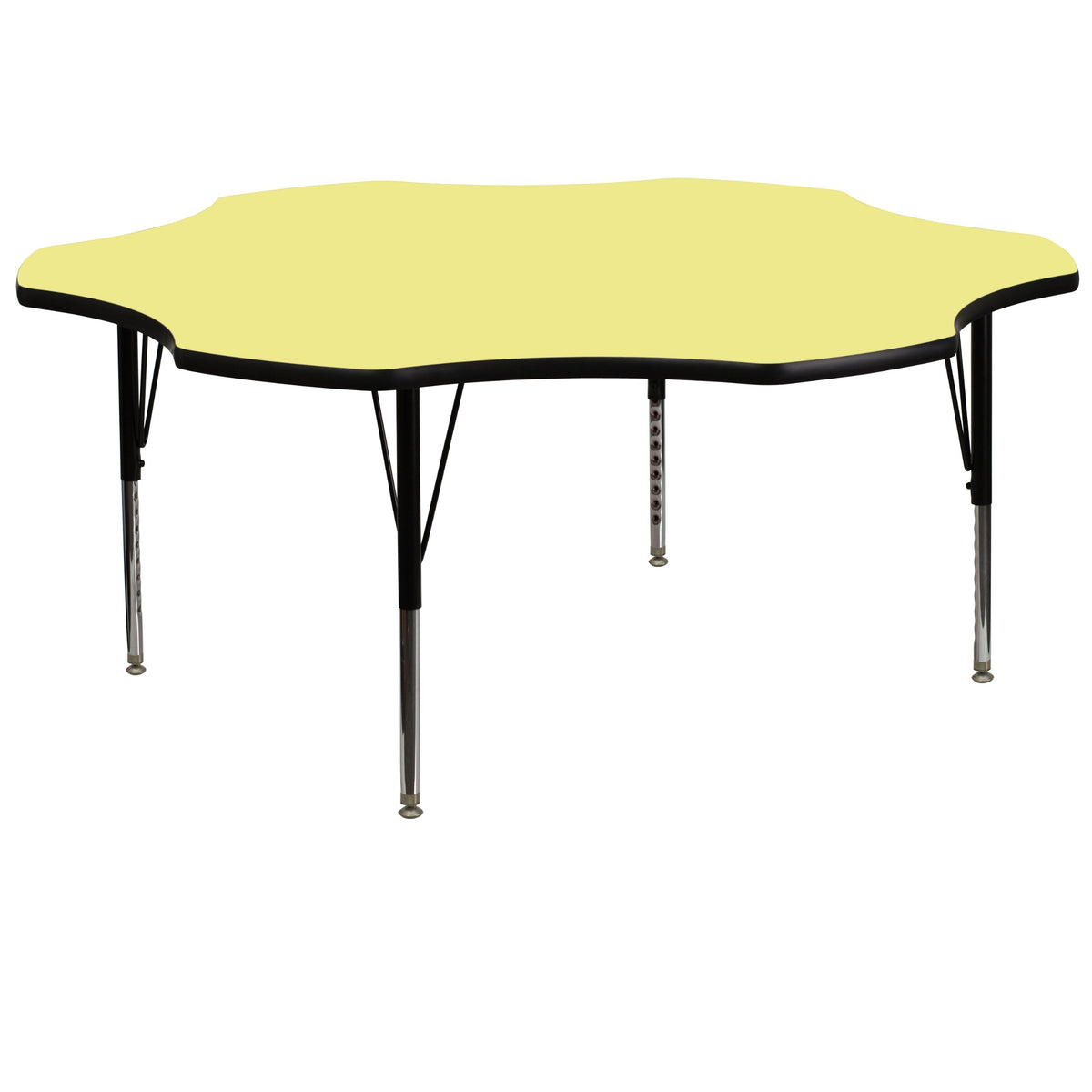 Flash Furniture FLWR Yell Activity Table, 60&quot;D x 60&quot;W x 25.13&quot;H, Yellow