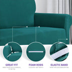 Znsayotx Super Stretch Chair Slipcover Universal Sofa Chair Covers For Living Room Dogs Pet Furniture Protector Spandex Armchair Slipcovers With Anti Slip Foam Sticks (Peacock Teal, Chair)