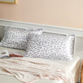 Lcbd Satin Pillowcase For Hair And Skin, Grey Leopard Printed Pillow Cases Set Of 2, Standard Size Silk Satin Pillow Covers For