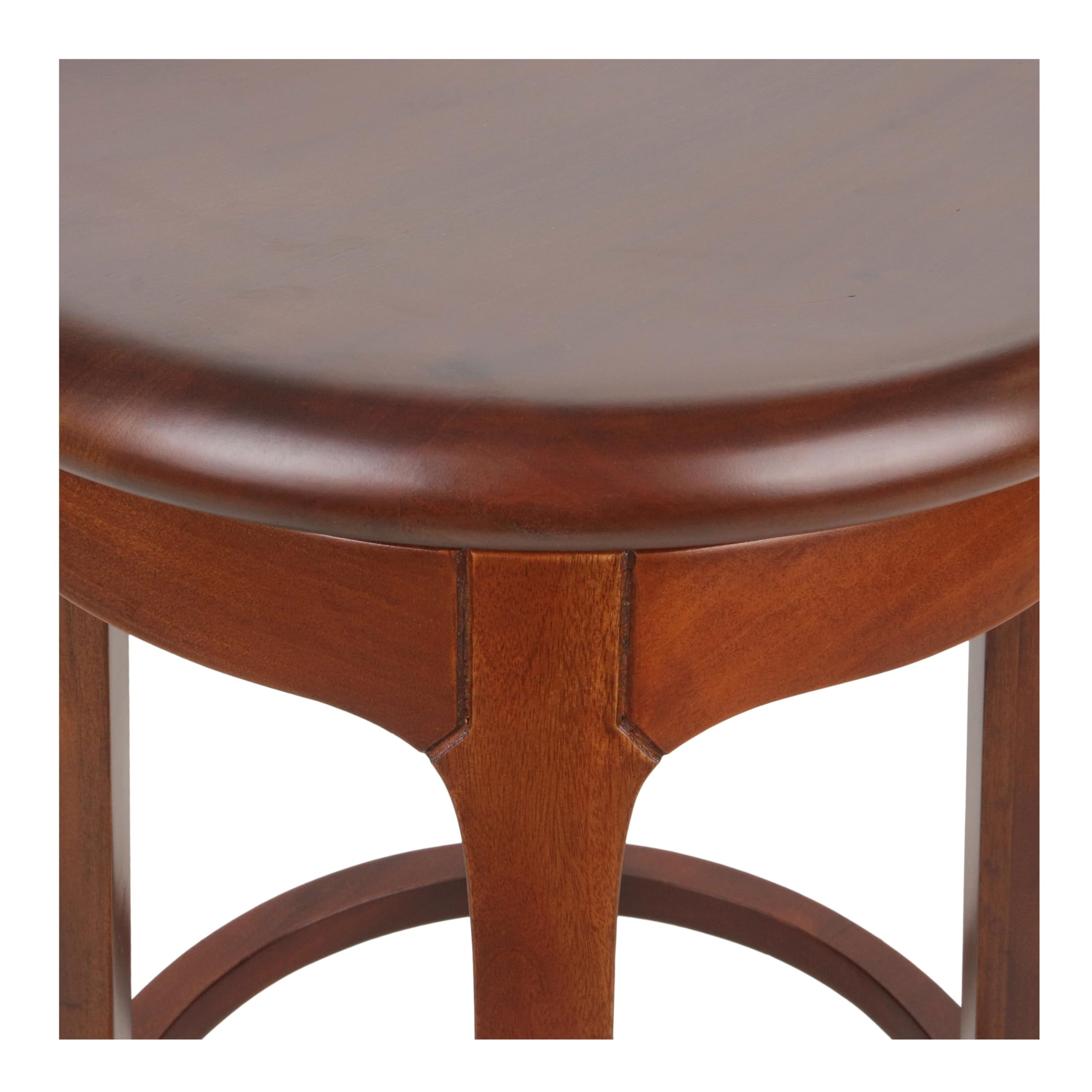 Foxy Mahogany Swivel Counter Stool - Thumbnail 2