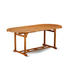 East West Furniture Bscm72Cana Beasley 7 Piece Patio Dining Set Consist Of An Oval Outdoor Acacia Wood Table And 2 Folding Arm 4 Side Chairs, 36X78 Inch