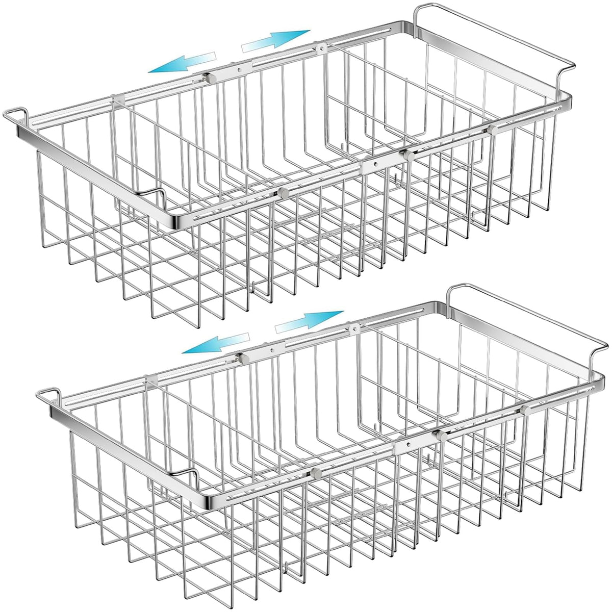 Orgneas Expandable Chest Freezer Organizer Bins Large Deep Freezer Basket