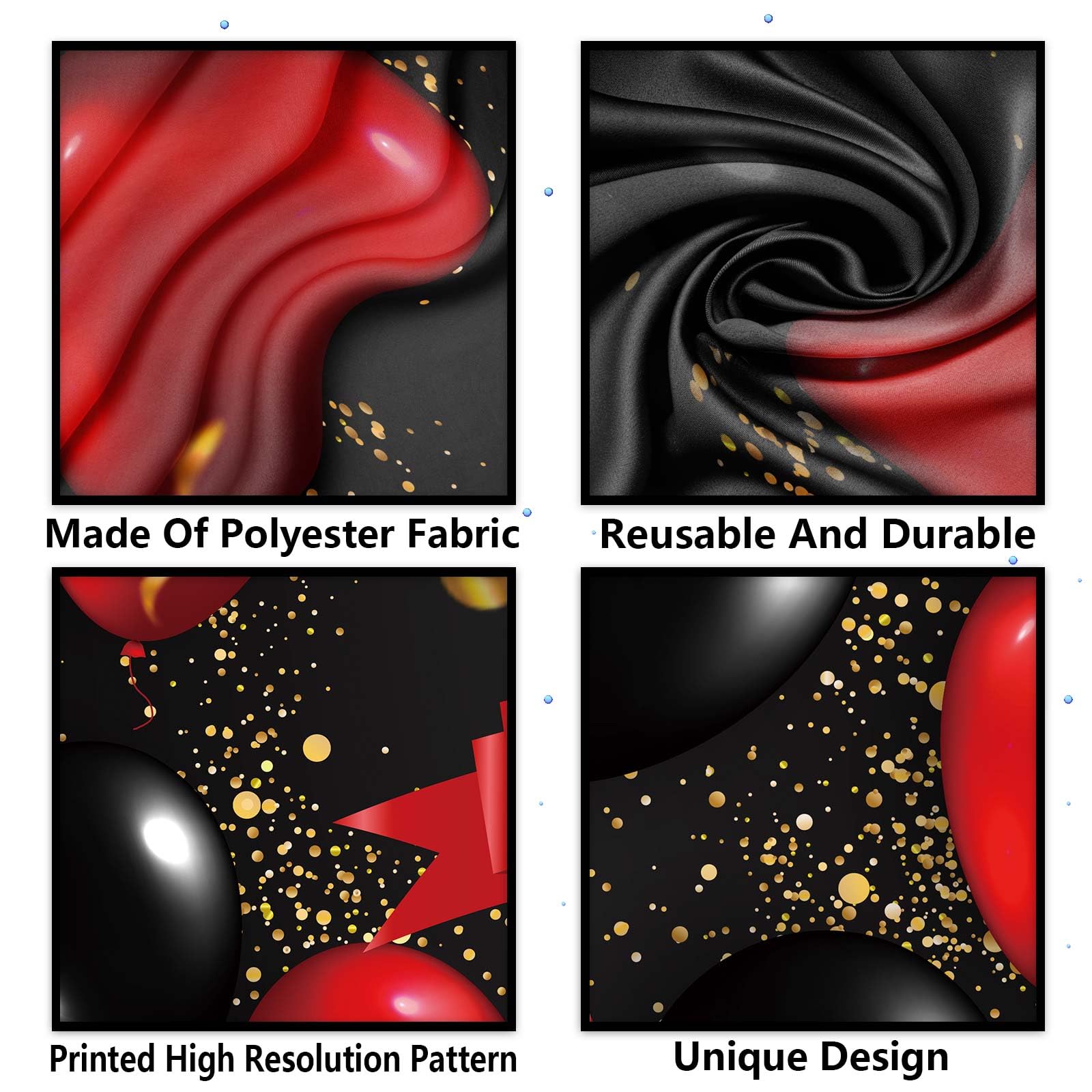 Happy 21St Birthday Red And Black Banner Backdrop Decorations Balloons Theme Decor For Girls Women Princess 21 Years Old Birthda