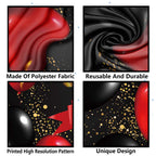 Happy 21St Birthday Red And Black Banner Backdrop Decorations Balloons Theme Decor For Girls Women Princess 21 Years Old Birthda