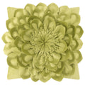 Oiseauvoler Decorative 3D Flower Throw Pillow Covers Handmade Pillowcases For Sofa Bed Home Room Decor 18 X 18 Inch Green