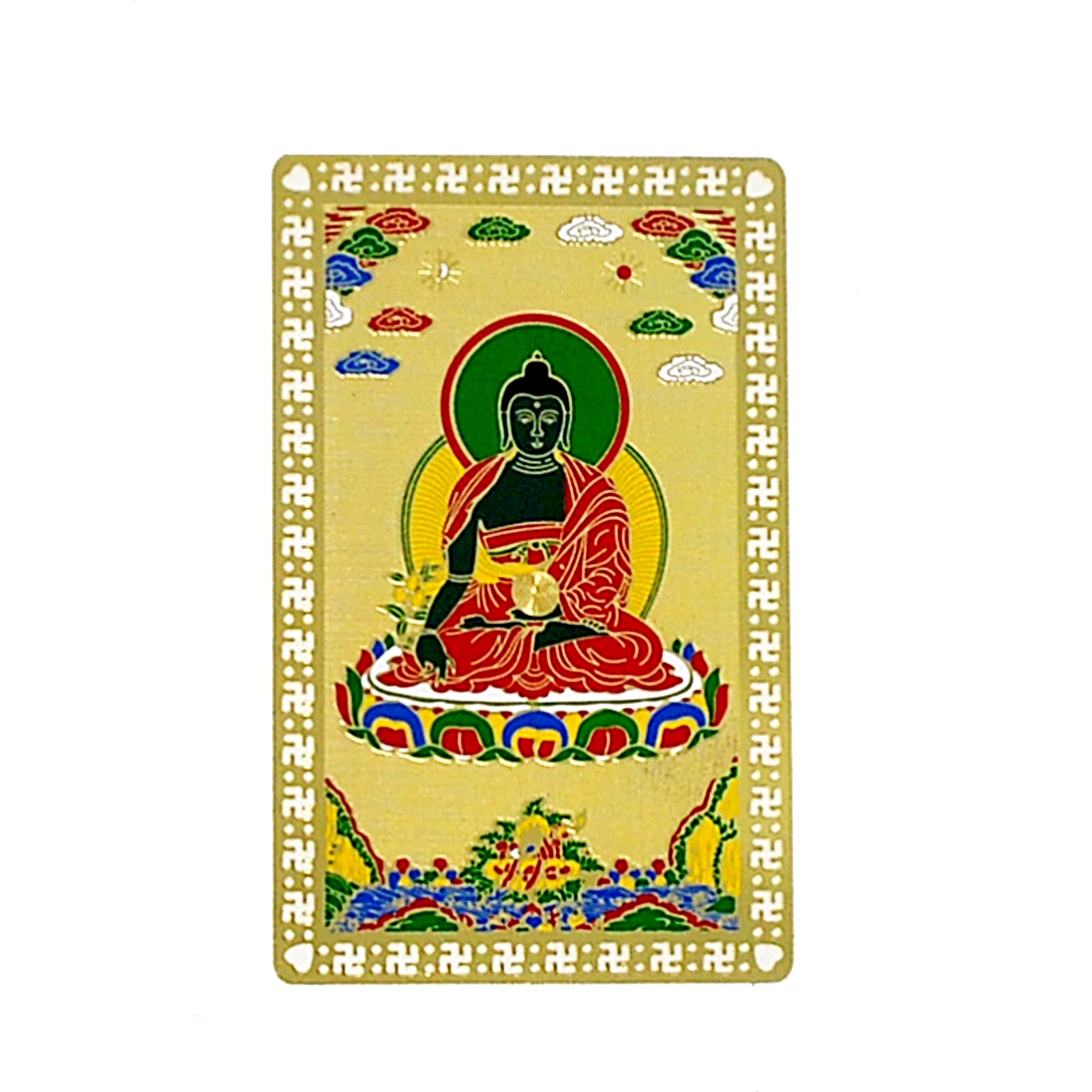 Feng Shui Medicine Buddha Get Rid of Bad Luck Amulet Card