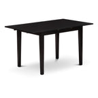 East West Furniture Noke5-Blk-Lc 5 Piece Dining Room Table Set Includes A Rectangle Kitchen Table With Butterfly Leaf And 4 Faux Leather Upholstered Dining Chairs, 32X54 Inch, Black