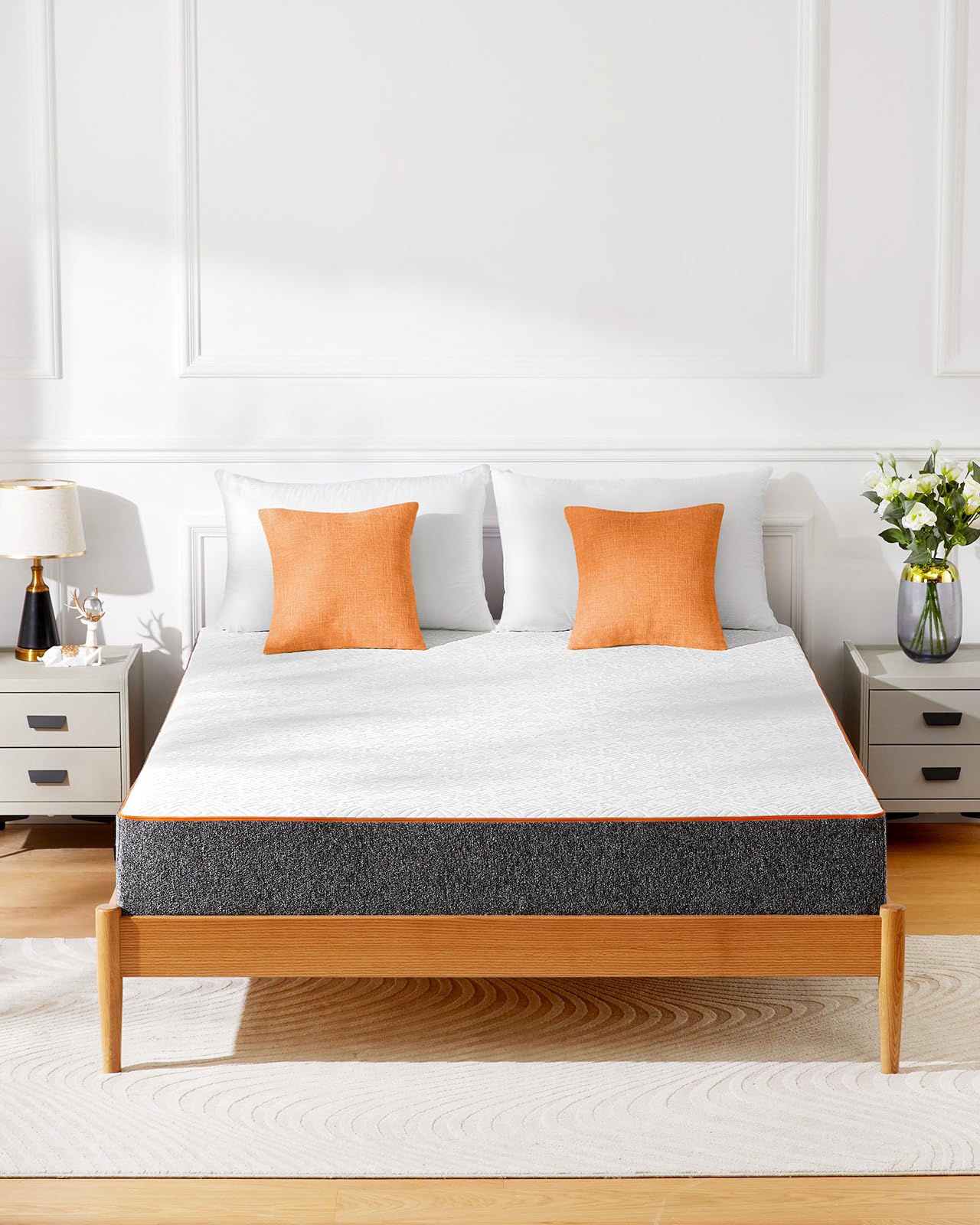Marsail Full Mattress, 10 Inch Gel Memory Foam Mattress with Zippered Cover, Medium-Firm & Fiberglass Free, CertiPUR-US Certifie