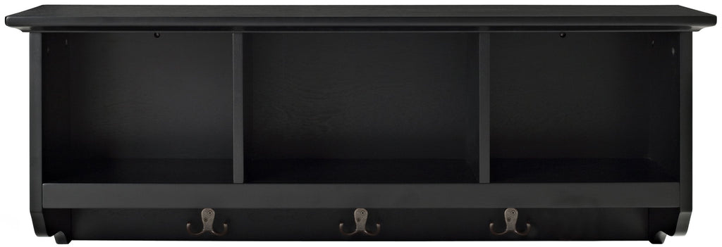 Crosley Furniture Brennan Entryway Hanging Storage Shelf, Black