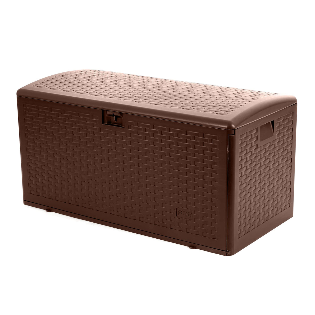Plastic Development Group Multipurpose 73 Gallon Plastic Outdoor Backyard Patio Storage Deck Box Container With Soft Close Lid,