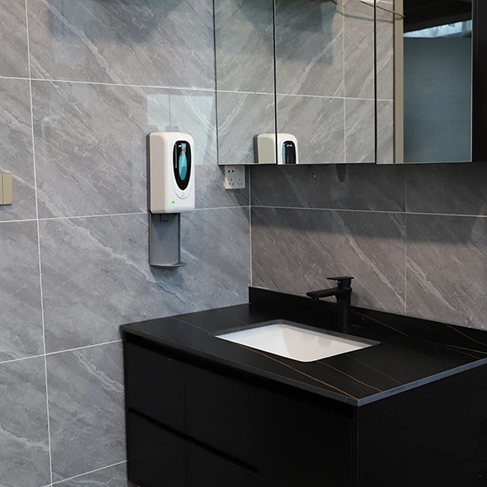 Aettl Touchless Automatic Foaming Hand Soap Dispenser Wall Mount, Motion Sensor Foam Liquid Refill Bottle Sanitizer Dispensing F