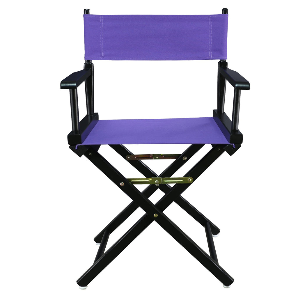 Casual Home 200-02/021-41 18" Black Frame-Purple Canvas Director Chair Classic Height, Blackframe