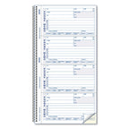 Rediform Telephone Message Book, Two-Part Carbonless, 5 X 2.75, 4 Forms/Sheet, 400 Forms Total