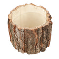 YARNOW Wooden Flower Pot Bark Vase Rustic Country Style Flower Planter Farmhouse Flower Plant Vase Container Flower Arrangement 