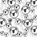 Silver Floating Pearls | 150PCS Silver Pearls Bead for Centerpieces Vases, Silver No Hole Beads | 8/14/20 mm Floating Beads | Si