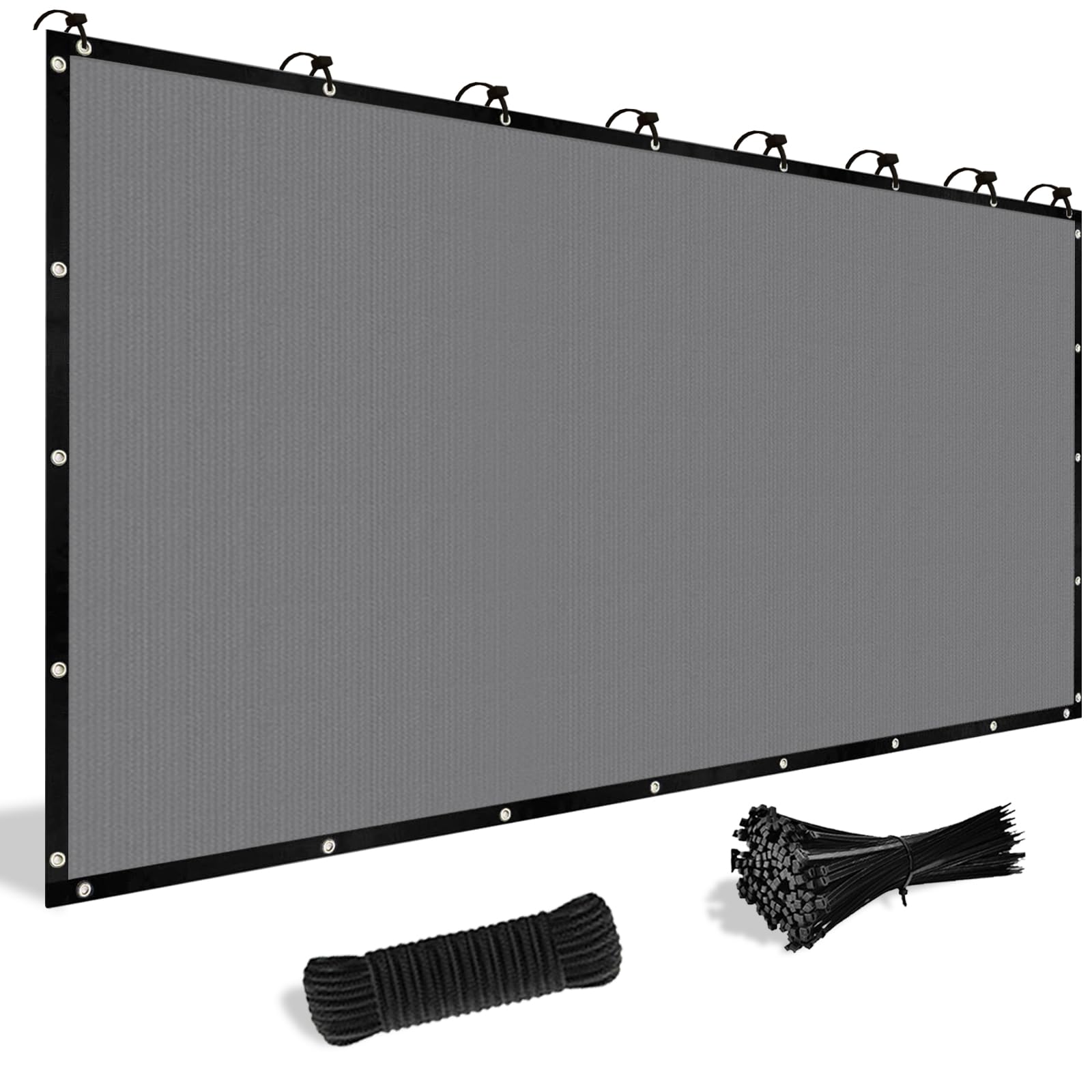 Shade&Beyond Customized Size 4' X 6' Shade Cloth With Grommets, 90% Uv Protection Uv Protection Mesh Tarp Sun Screens For Patio