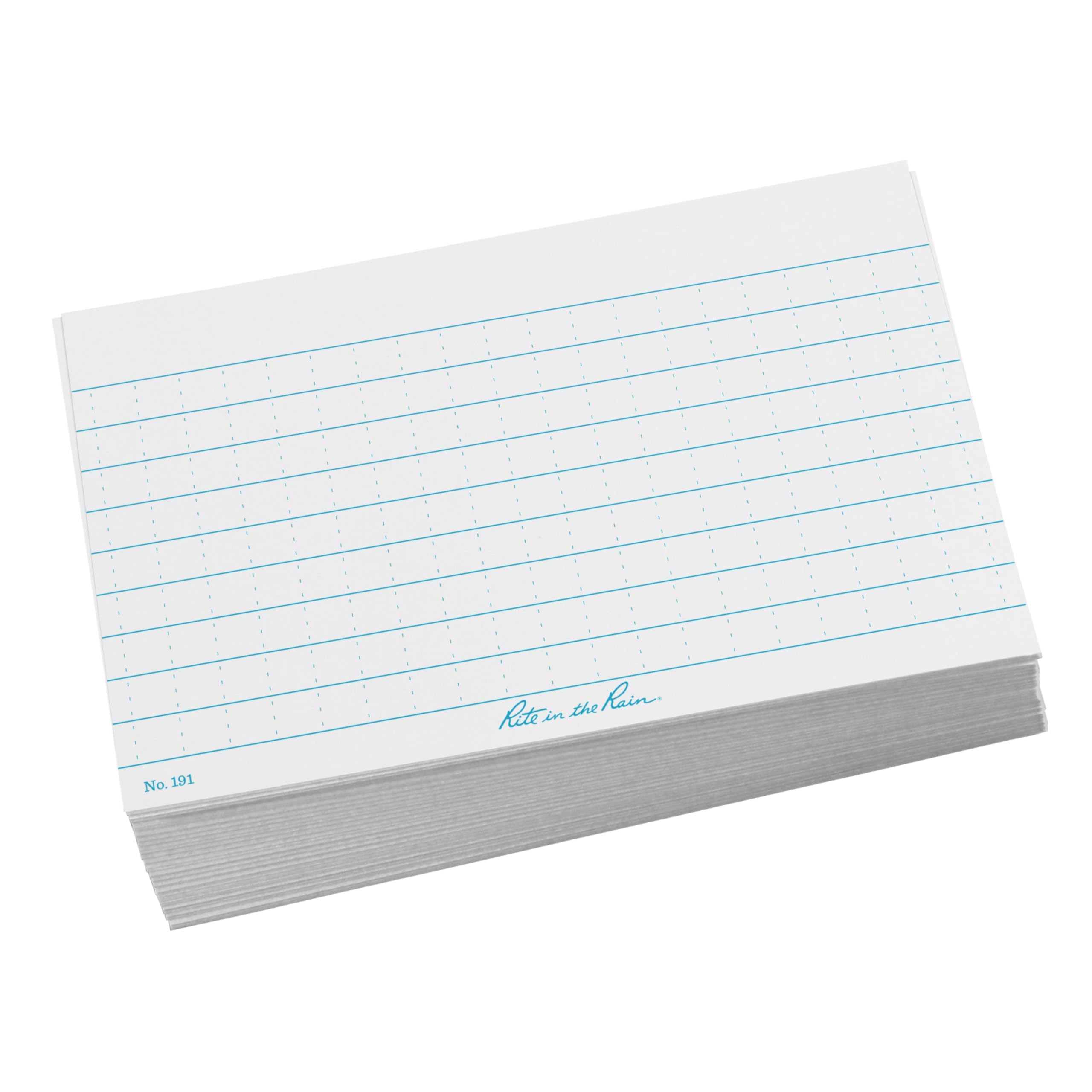 Rite In The Rain Weatherproof Index Cards, 3' X 5', Universal Pattern, White (No. 191)