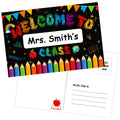 Waahome Welcome Postcards For Students - 30Pcs Back To School Postcards Personalized Name Teacher Postcards 4'X6' Welcome To O