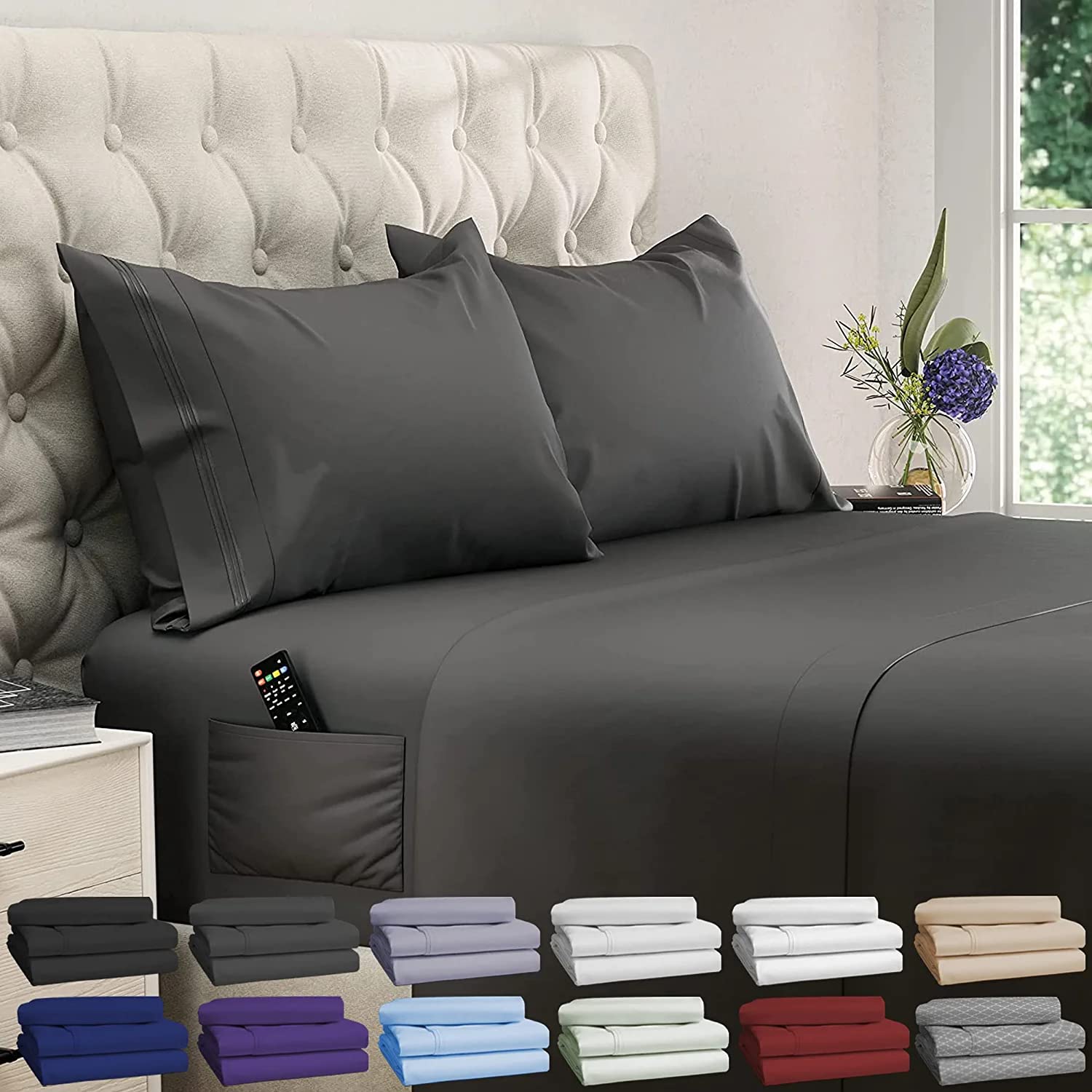 Dreamcare Full Size Sheets - Cooling Bed Sheets - 4Pcs Set - Full Sheet Set - Sheets Full Size Bed - Full Size Sheet Sets Soft &