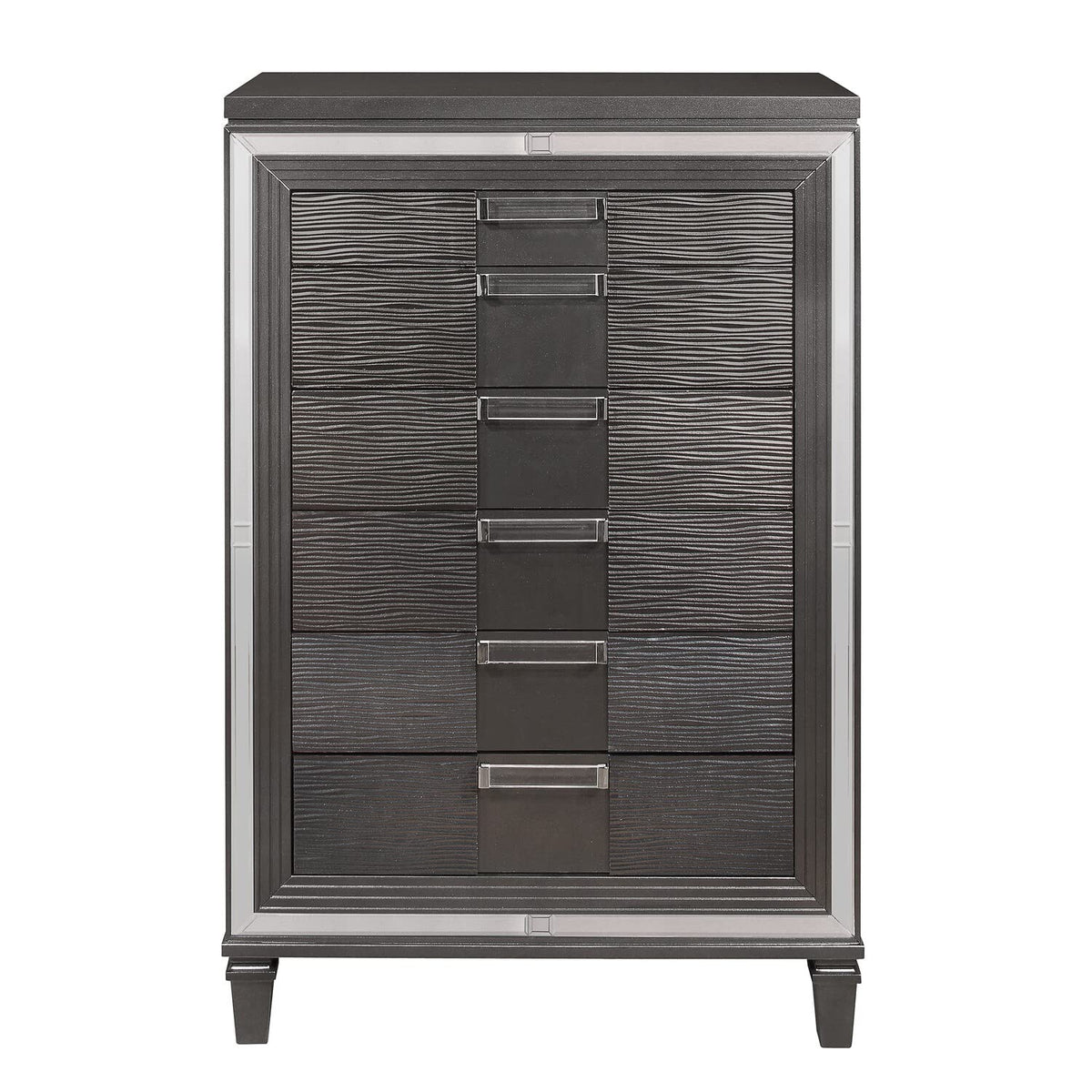 Global Furniture Usa Paris Bench Champagne Pisa Metallic Grey Chest