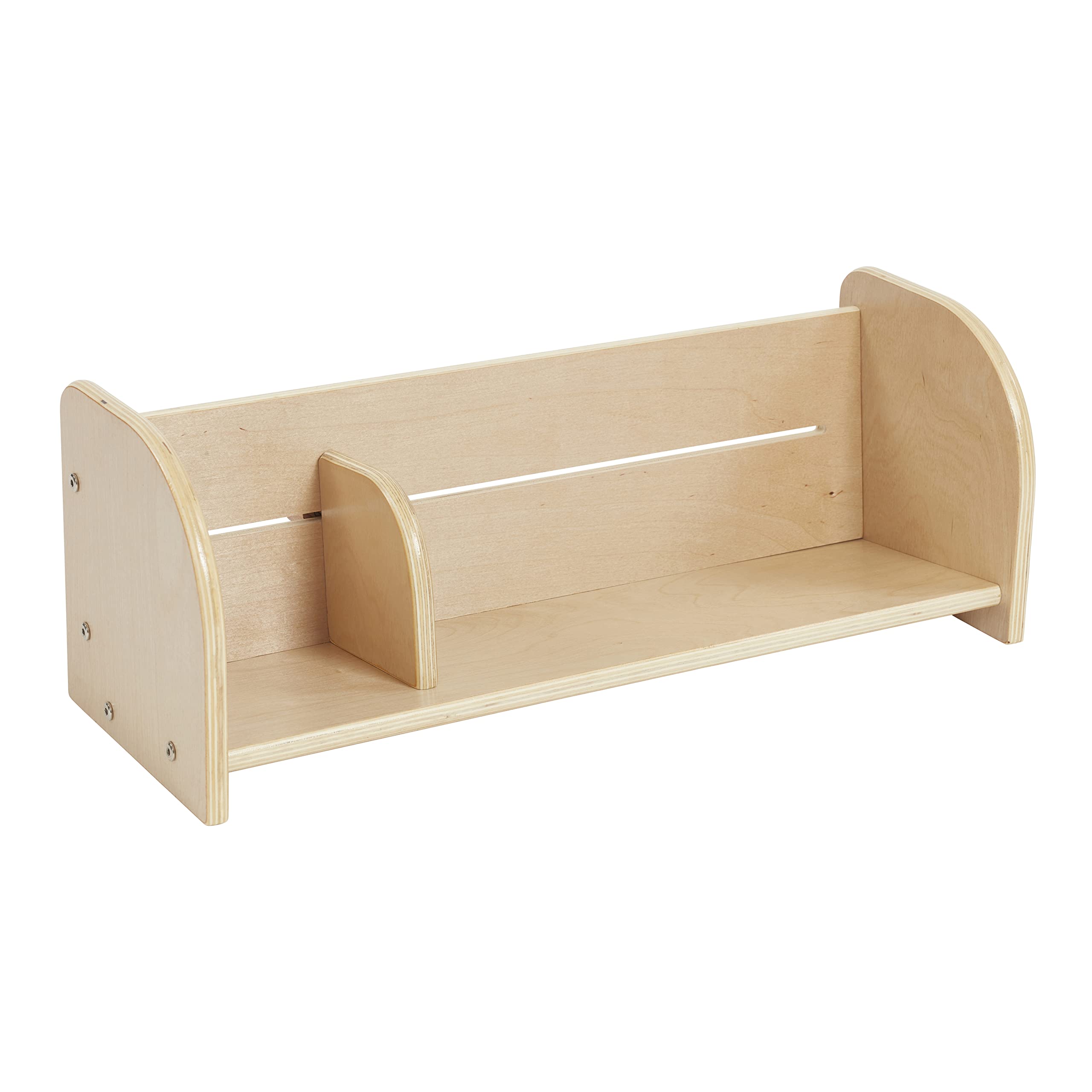 Ecr4Kids Tabletop Book Display, Adjustable, Library Storage, Natural