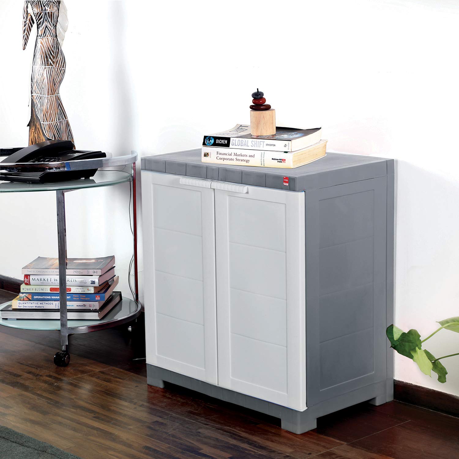 Cello Novelty Compact Plastic Cabinet With Dustproof Doors| 3 Year Warranty | Almirah, Cupboard, Wardrobe For Home, Living Room,
