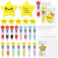 TaoBary 30 Sets Star Motivational Support 4-in-1 Multicolor Ballpoint Pen Squeeze Mini Stress Balls Gift Bulk with Inspirational