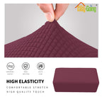 Easy-Going Stretch Ottoman Cover Folding Storage Stool Furniture Protector Soft Rectangle Slipcover With Elastic Bottom(Ottoman Small,Coffee)