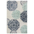 Rizzy Home Alora Decor Milan 5' X 8' Medallion Navy/Gray/Rust/Blue Hand-Tufted Area Rug