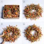 Jinghong Fall Wreaths For Front Door 24 Inch Artificial Fall Wreath Large Autumn Wreath For Outside Harvest Thanksgiving Day Cel