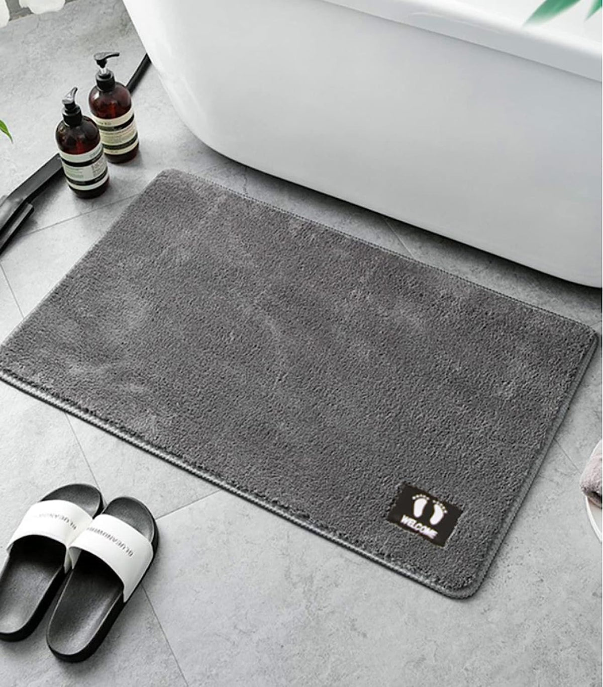 Saiyam Super Soft Microfiber Dust Resistant Non Slip Door Mat Soft and Absorbent Bathroom Mat for Home Toilet Bathroom & Kitchen