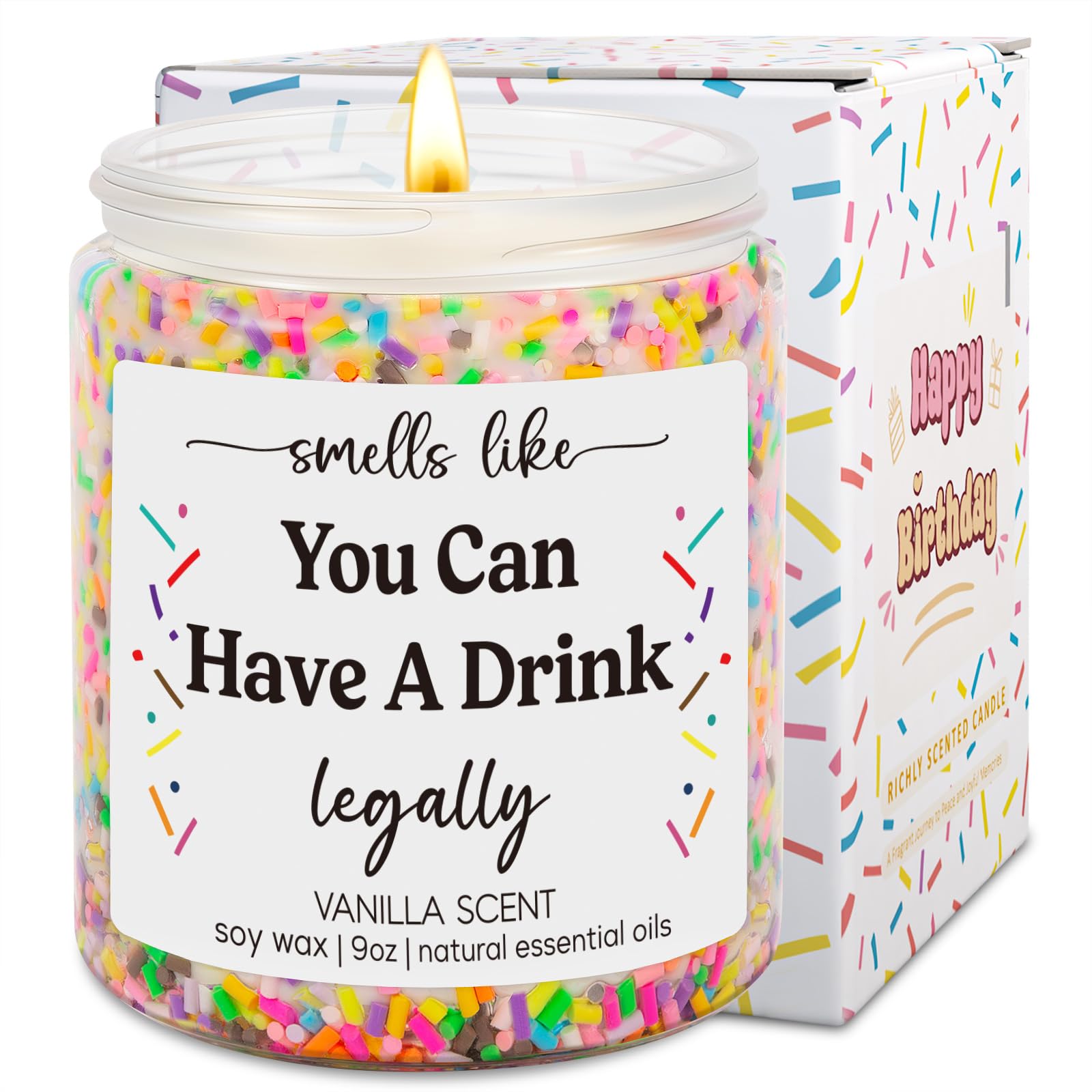 LEADO 21st Birthday Candles - 21st Birthday Gifts for Her, Him - Cool 21st Birthday Gifts for Daughter, Son, Friend - Happy 21st