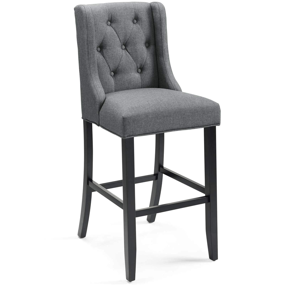 Modway Baronet Tufted Button Fabric Bar Stool In Azure