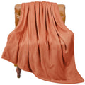 Bedelite Burnt Orange Throw Blankets For Couch & Bed, 300Gsm Luxury Plush Cozy Fleece Blanket 50' X 60', Super Soft Lightweigh