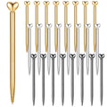 Thenshop 24 Pcs Heart Shaped Pens Retractable Metal Cute Pens 1.0 Mm Black Ink Ballpoint Decorative Engagement Gifts For Women W