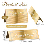 Cwjcytnsn 12Pcs Reserved Table Signs, Gold Reserved Signs For Wedding, Acrylic Double-Side Reserved Seating Signs, Mirrored Gues
