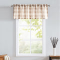 Treatmentex Buffalo Check Kitchen Valance Curtains For Living Room Taupe And White Farmhouse Check Plaid Window Valance For Bath