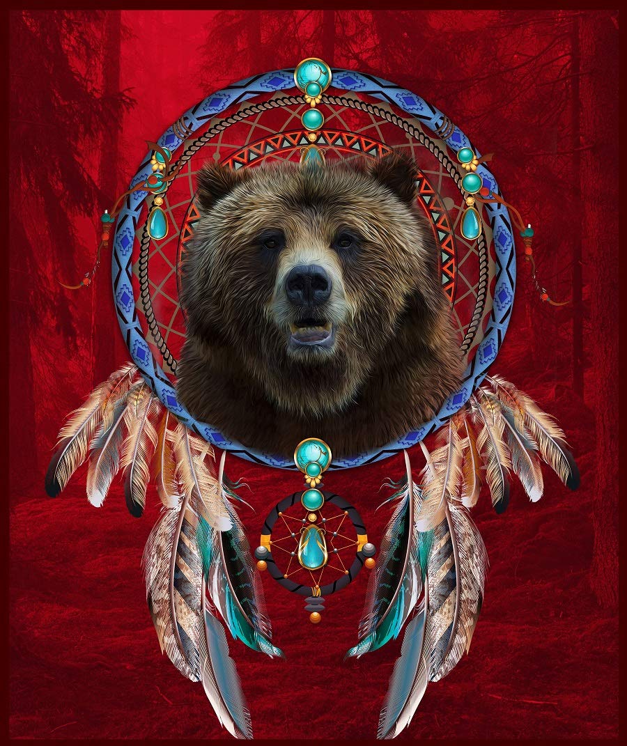Nu Trendz Signature Designs Licensed Super Soft Throw Blanket with Sherpa Lining 50''x 60'' (Dreamcatcher Bear)