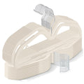 LemonRoad 50 Pack Short Neck Hangers Plastic NonSlip, Warm Beige