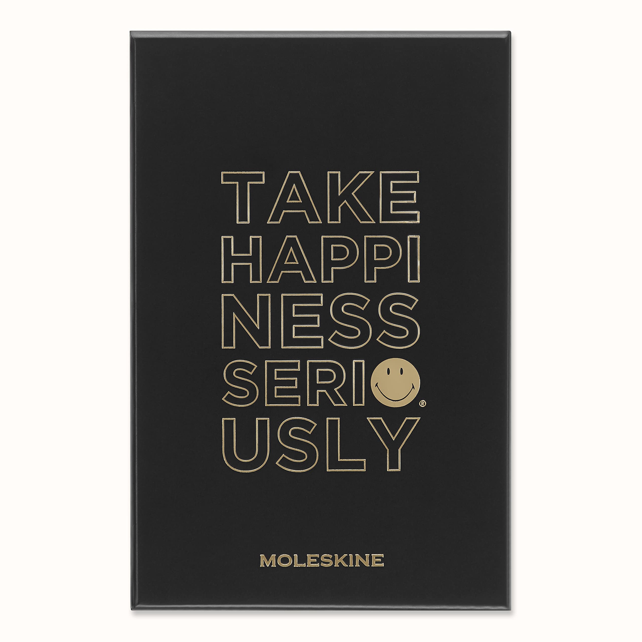 Moleskine Limited Edition Smiley Positivity Planner With Collector'S Box, Hard Cover, Large (5' X 8.25'), Undated Planner, Bla