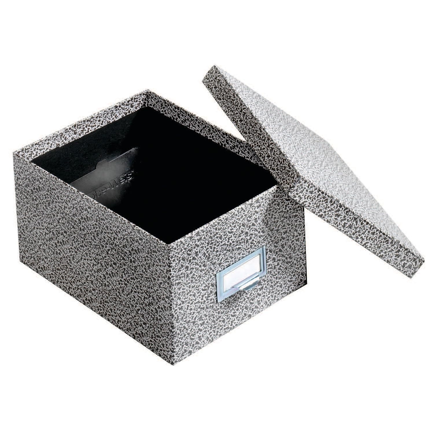 Globe-Weis/Pendaflex Fiberboard Index Card Storage Box, 5 X 8 Inches, Black Agate (95 Bla)