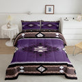 Manfei Aztec Comforter Set Queen Size, Native Tribal Navajo American Bedding Set 3Pcs For Kids Boys Room Decor, Boho Abstract Ge