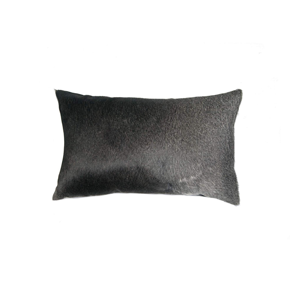 HomeRoots Decor 12' X 20' X 5' Gray and White Cowhide Pillow