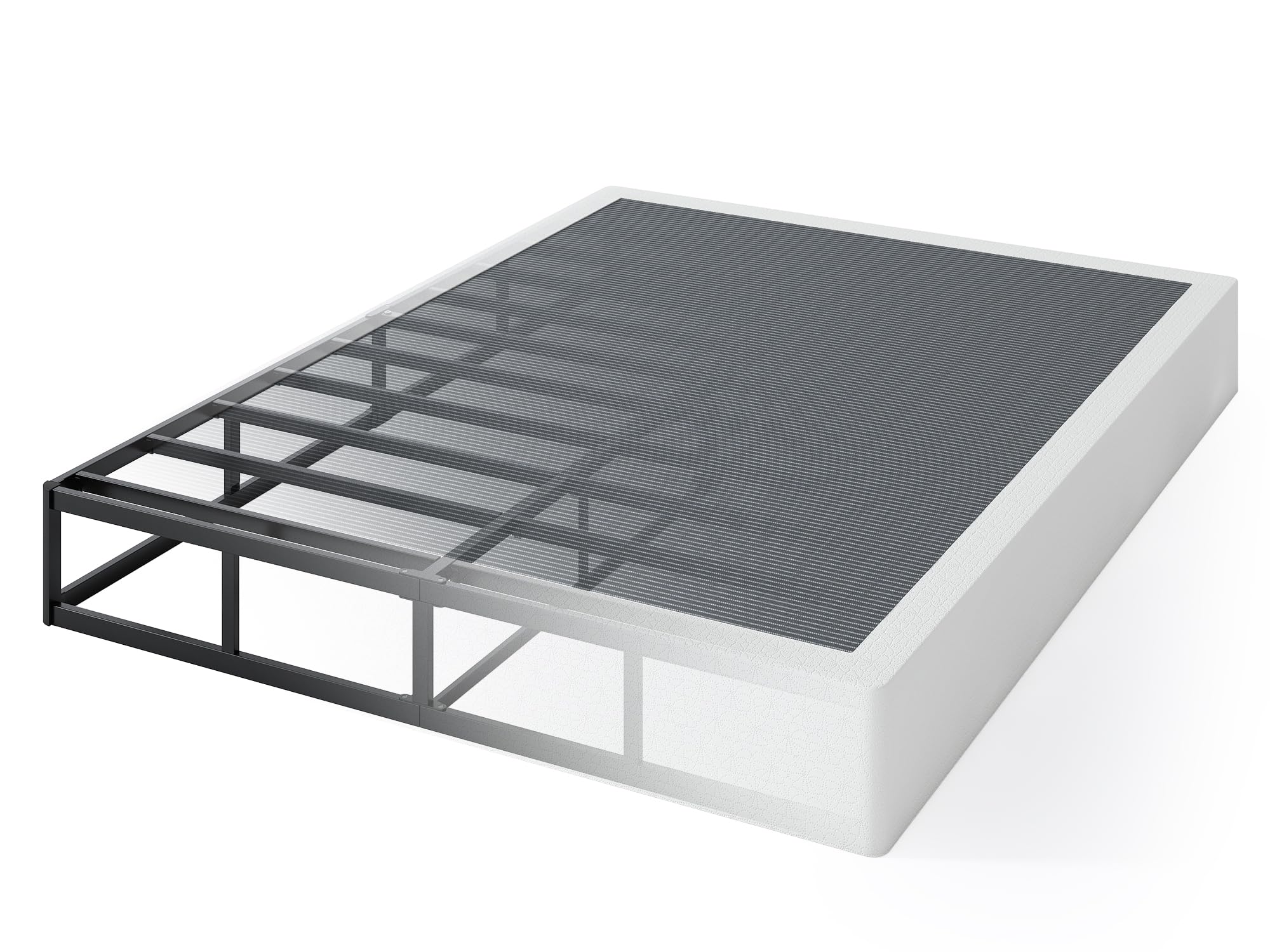 Qeromy 9 Inch High Profile Box Spring, Sturdy Metal Frame Mattress Foundation, Easy Assembly, Quiet & Noise-Free, Full Size
