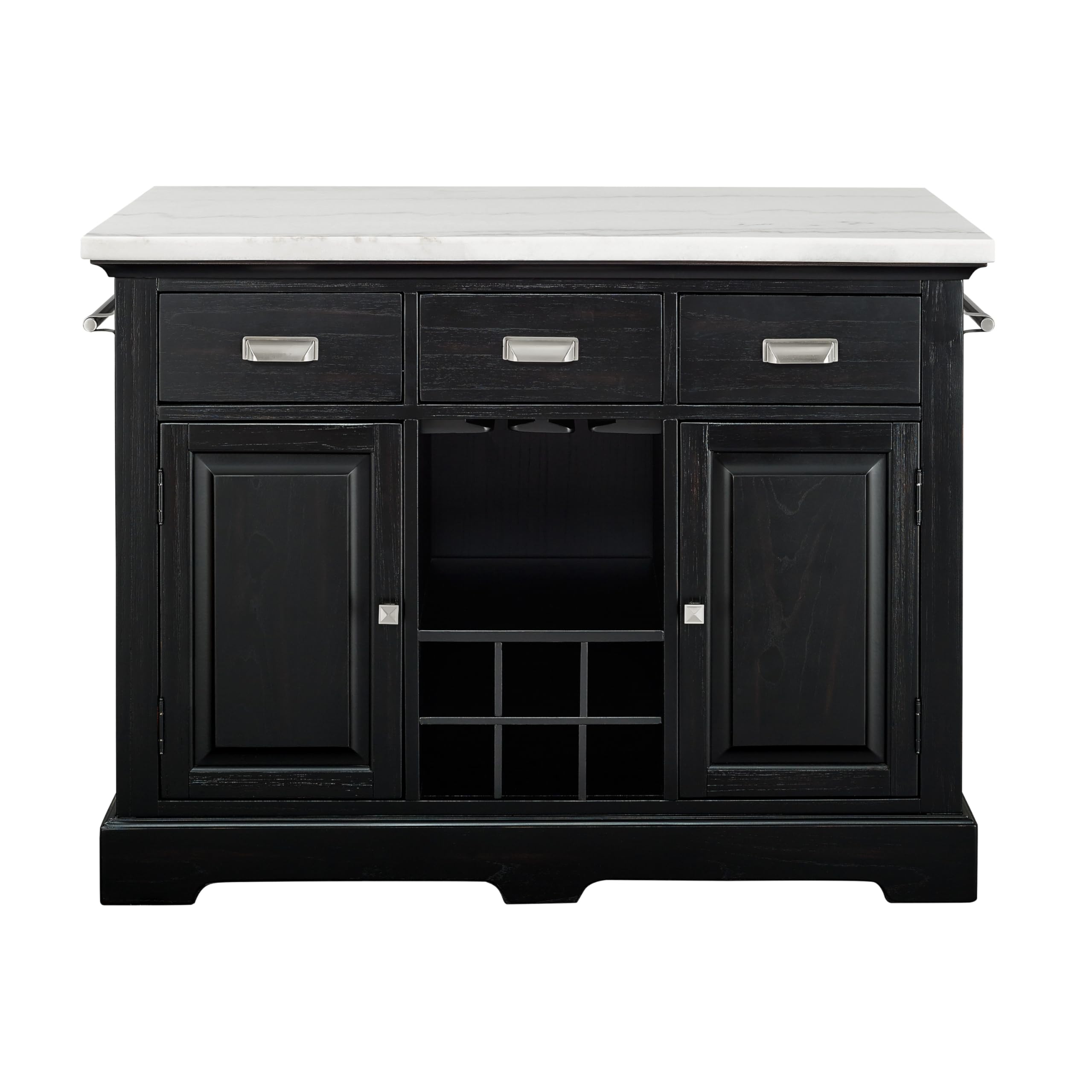 Steve Silver Furniture Aspen Marble Top Kitchen Island