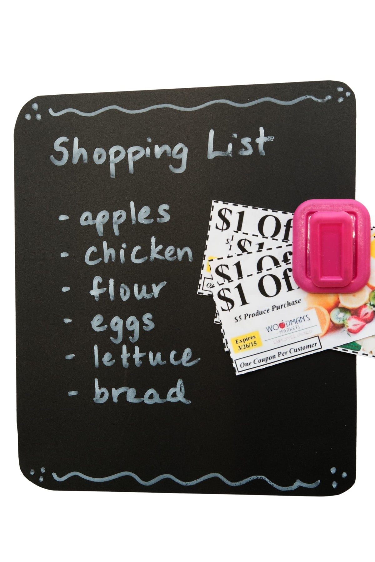 Extra Large Chalkboard Labels - Erasable Decorative Magnetic Chalkboard Tiles - Set Of 2 Reusable Chalkboard Sticker Magnet Pape