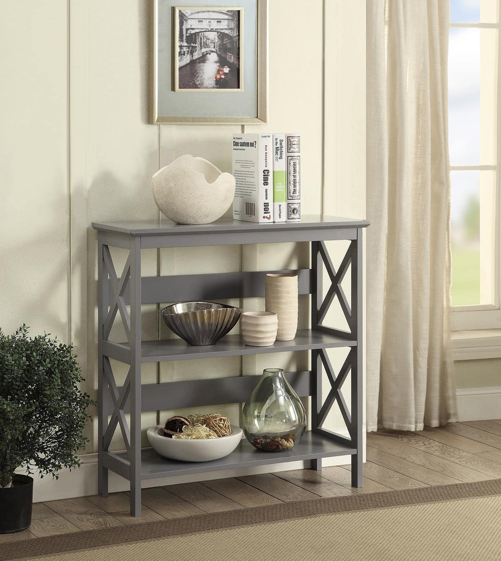 Convenience Concepts Oxford 3 Tier Bookcase, Gray