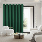 Bgment Room Divider Curtain 96 Inch Length For Sliding Glass Door, Wide Room Darkening Curtain For Living Room, Christmas Blackout Thermal Doorways Curtain For Bedroom, Emerald, 1 Panel, 100 W X 96 L